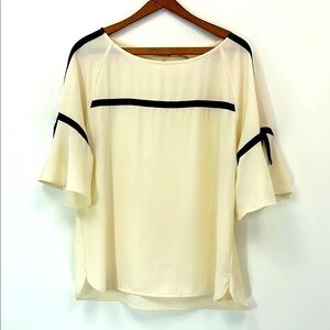 Calvin Klein Blouse Women's Large Flowy Lightweight Work Wear Bell Sleeve Breezy